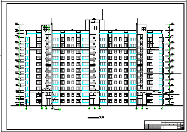 [青岛]某住宅小区一期工程住宅楼建筑cad施工方案图纸-图二