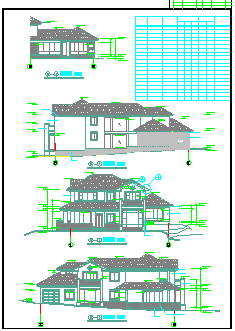 [生态园]某别墅建筑cad整套施工图纸