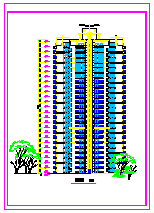 某高层住宅楼CAD建筑施工设计图纸-图二