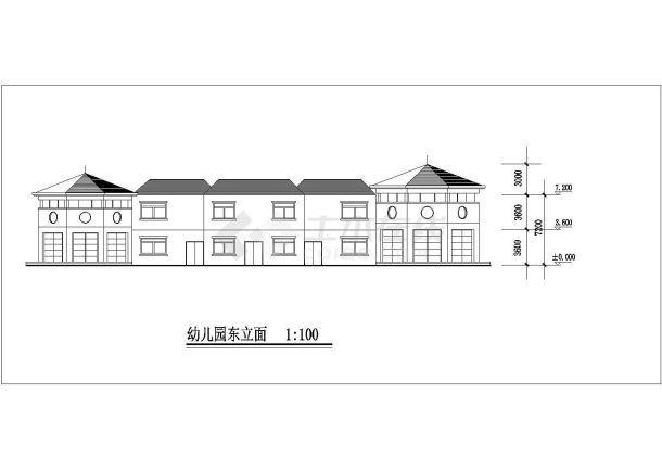 幼儿园设计某两层欧风幼儿园设计cad图