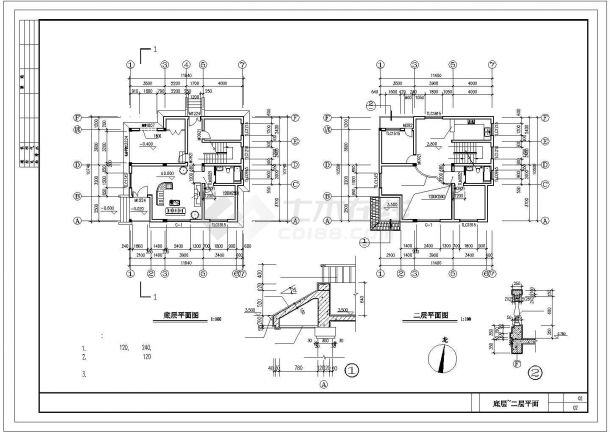 简单新型农村住宅建筑结构设计施工图-图一