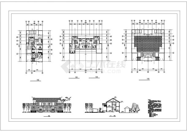 新农村住宅设计方案一CAD图-图一