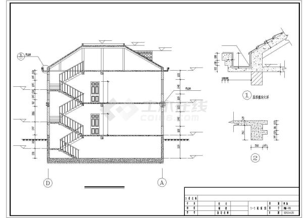 二层农村住宅建筑设计方案图（全套毕业设计）-图一