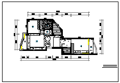 70平米小两居家装cad设计平面施工图_图1