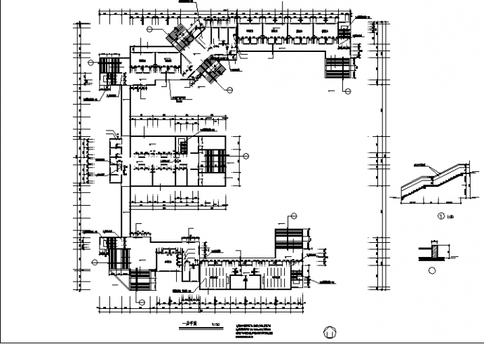 天津某中学教学楼综合楼建筑设计施工cad图纸_图1