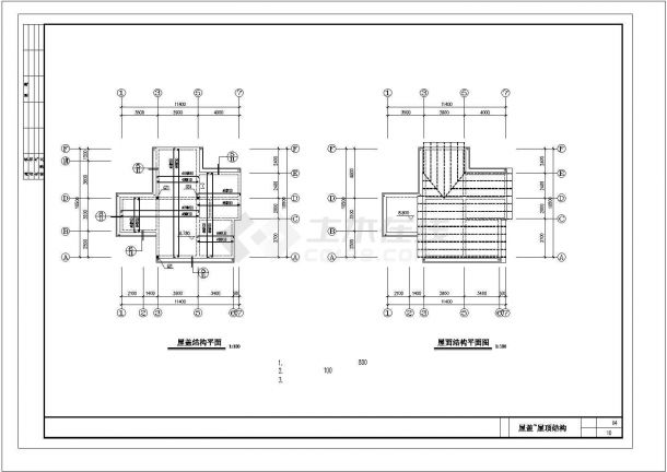 简单实用的新型农村住宅建筑施工CAD图-图二