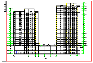 高层文教大院住宅楼建筑cad设计施工图-图一