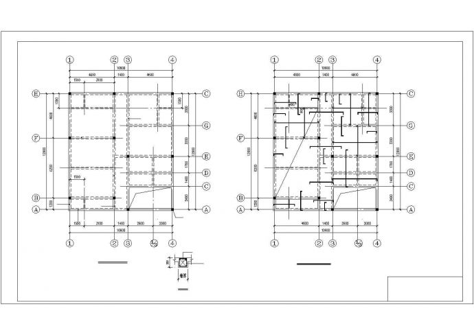 某地区3层砖混农村住宅楼结构CAD图_图1