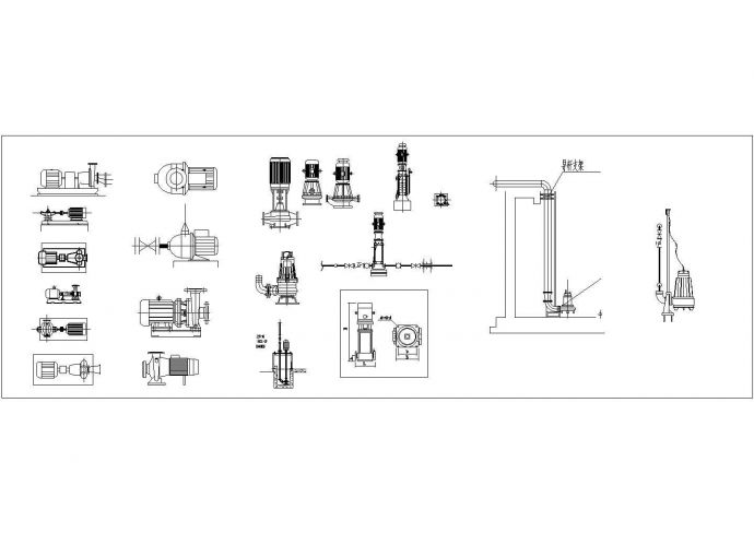 某地区管道阀门水泵参考CAD标准图_图1