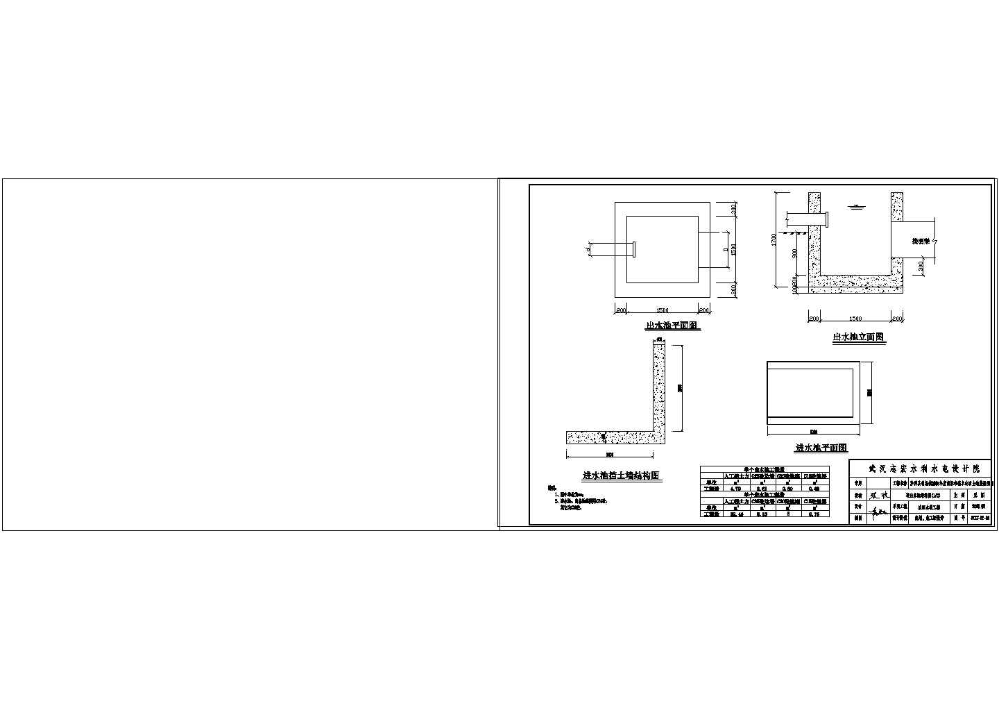 某地区完整的泵站设计参考CAD图纸