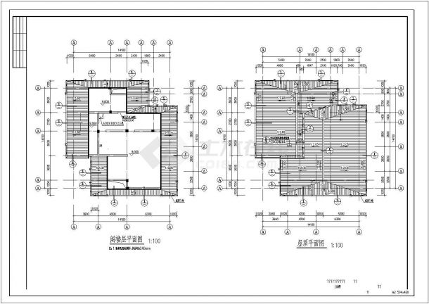 某柏云苑别墅CAD完整大样建筑设计全套图-图二