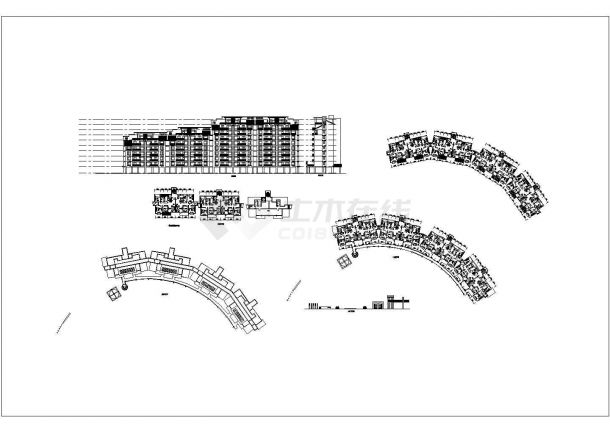 沧州市新和嘉苑小区总平面规划设计CAD图纸（含多栋单体建筑图）-图二