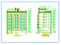 丹巴县某六层框架商住宅建筑cad施工图纸-图一