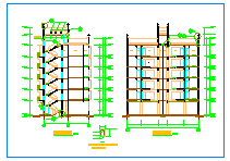 丹巴县某六层框架商住宅建筑cad施工图纸-图二