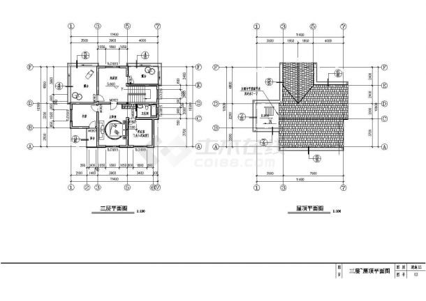 某三层漂亮的新农村住宅建筑结构施工图纸（长11.6米 宽10.7米 ）-图二