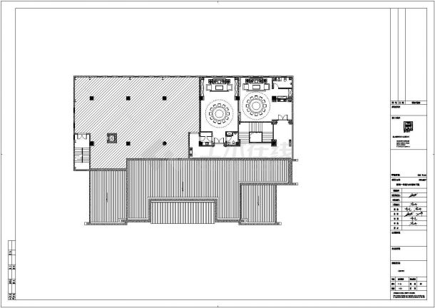 郑州苏园一号餐厅室内精装修设计cad全套施工图（含设计说明，含效果图）-图二