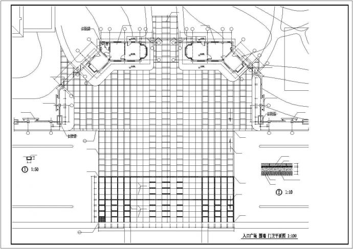 某地区工程入口大样方案设计施工CAD图纸_图1