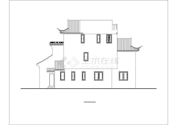 某地区江枫园别墅建筑结构方案设计施工CAD图纸-图二