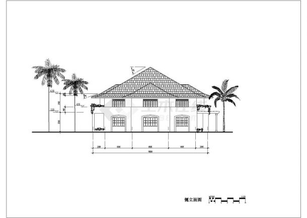 某地区夏威夷别墅建筑方案设计施工CAD图纸-图一