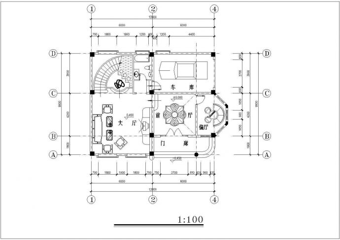 某地区多层私人别墅建筑设计施工CAD图纸_图1