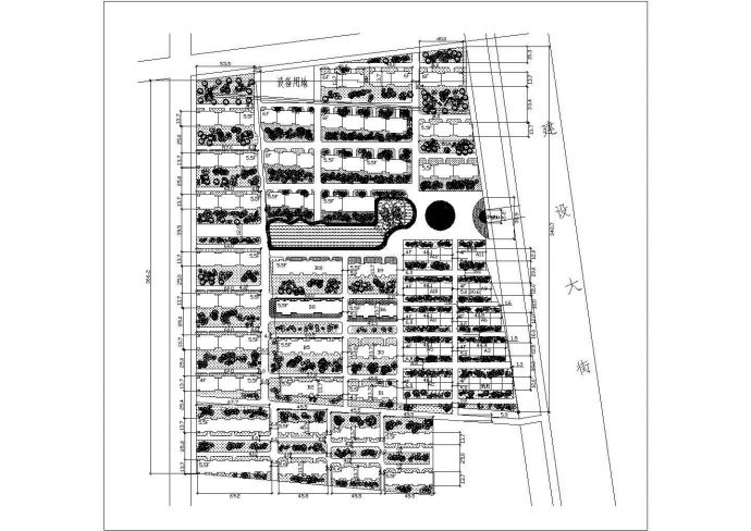 某翰福苑小区规划建筑CAD设计施工大样图_图1