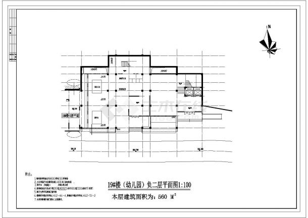 某现代风格幼儿院设计参考CAD详图-图一