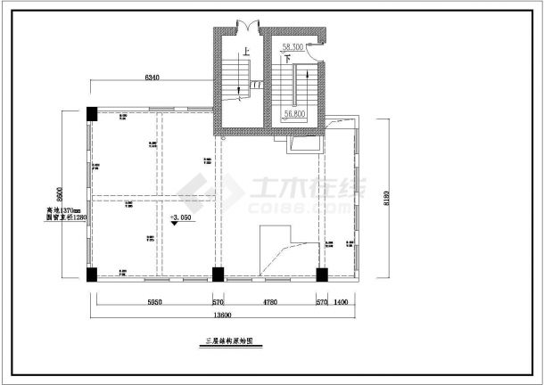厦门某三层空中别墅室内装修CAD设计构造大样图-图二