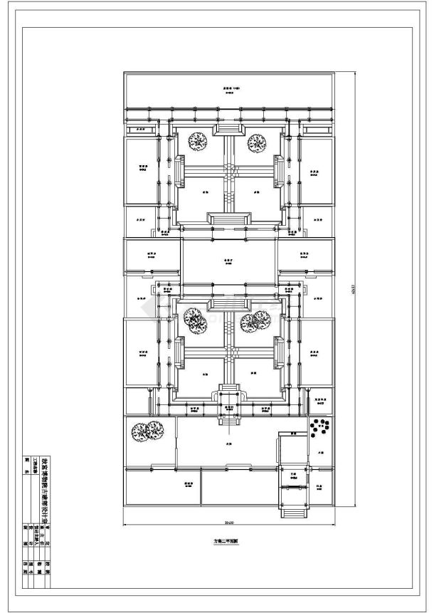 某四合院CAD完整建筑设计构造方案图纸-图二