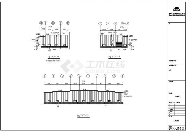 某公司跨距24*3米轻型门式钢屋架结构厂房设计cad全套结构施工图（含设计说明）-图一