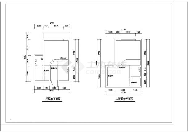 小跃层家装设计CAD施工图-图一