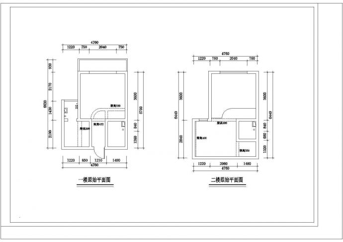 小跃层家装设计CAD施工图_图1
