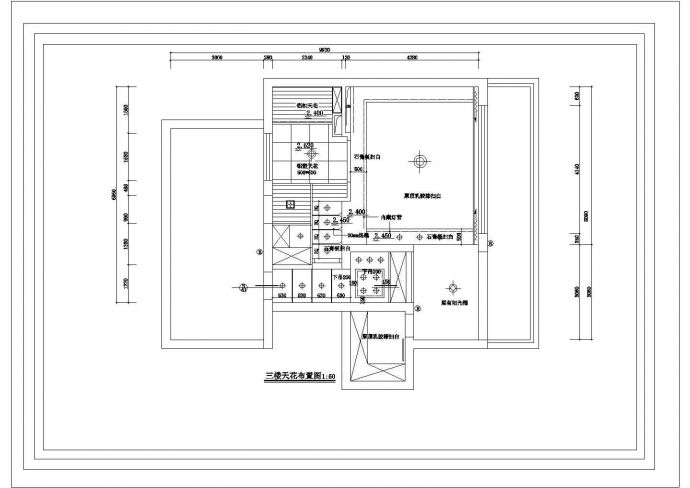 某现代三层别墅室内CAD设计构造完整全套装修图_图1