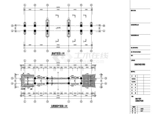 某古建筑牌坊建筑CAD图-图一