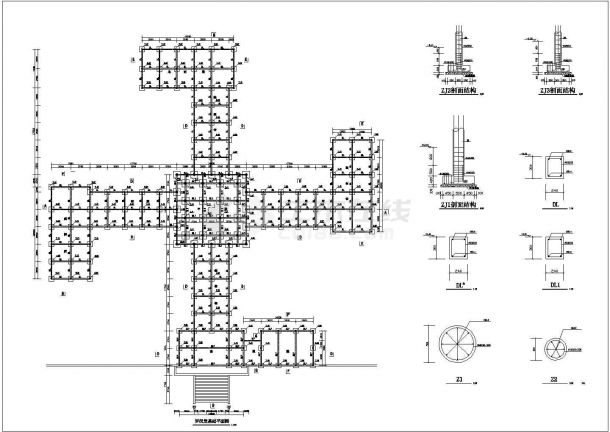 某罗汉堂建筑图CAD全套构造详细设计施工图-图一