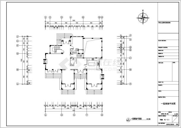 某二层独立别墅室内CAD装修设计完整构造施工图-图二