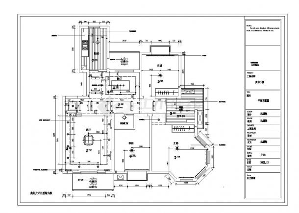 某美林小城装修施工参考CAD详图-图一
