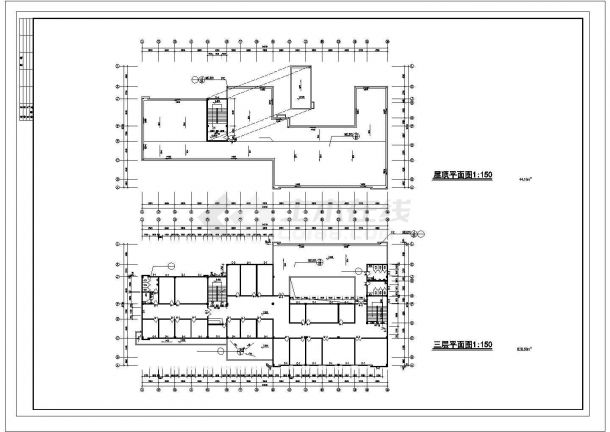 长54米 宽26.7米 3层2985.48县级市独立门诊楼建筑施工图-图二