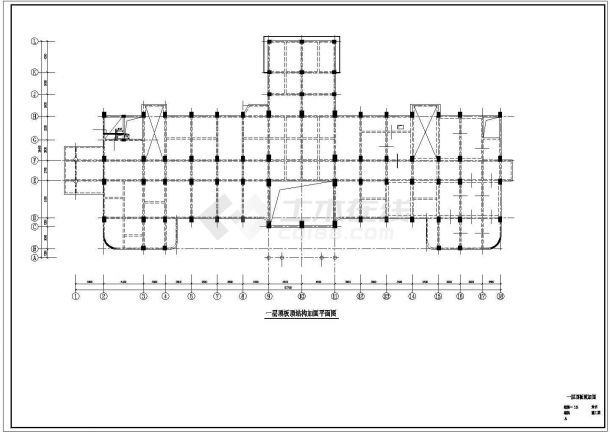 某医院门诊楼综合楼加固、改造设计cad全套结构施工图（含设计说明）-图二
