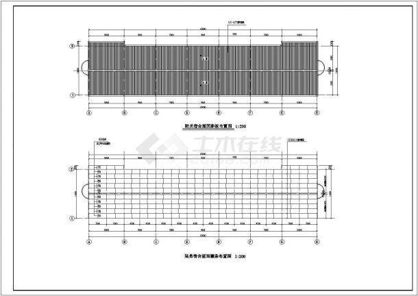 西安市长安区某国有单位2层砖混结构学生宿舍楼建筑设计CAD图纸-图二