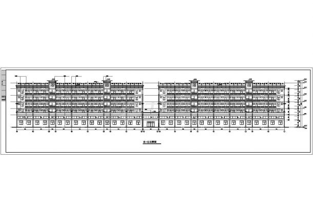 兰州市某大学工业区6层砖混结构职工宿舍楼建筑设计CAD图纸-图二