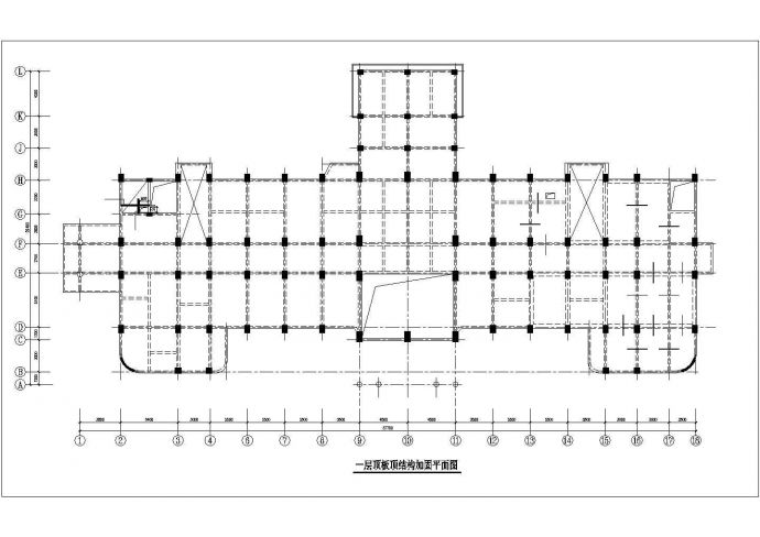 某医院门诊楼综合楼加固改造结构施工CAD图_图1
