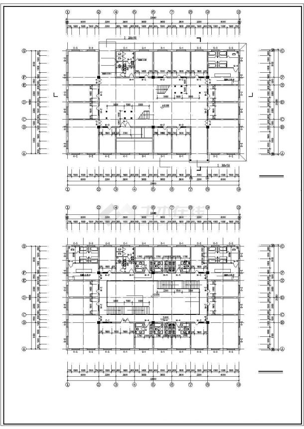 某医院二层门诊楼（建筑面积9967㎡）设计cad全套建筑施工图（含设计说明）-图二