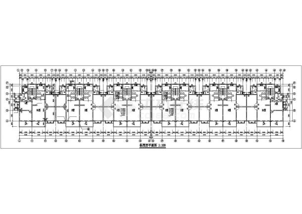 达州市欣和家园小区6层砖混结构住宅楼平面设计CAD图纸（含架空层）-图一