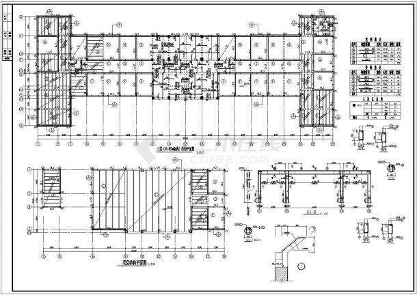 某地区中医院框架结构门诊楼结构设计施工图-图一