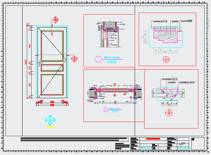 某时尚三层别墅装修图节点CAD大样完整施工图_图1