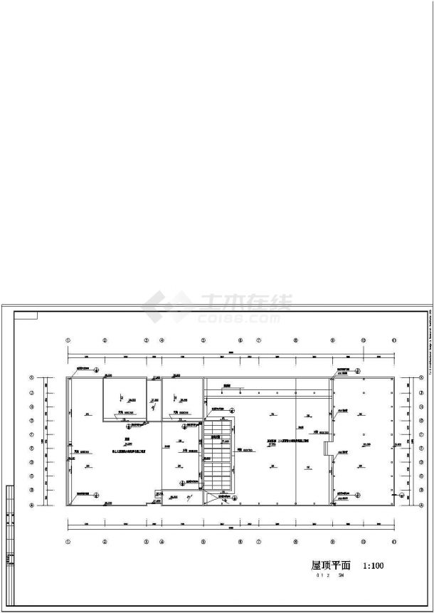 河南省某职业学校八层智能教学综合楼建筑工程设计cad图（含各楼层平面图）-图一