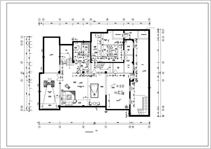 扬州三层高档别墅设计CAD套图_图1