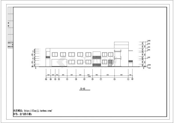 二层某市人民医院门诊楼建筑施工cad图，共七张-图二