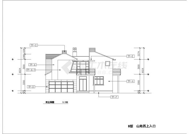 南京山地别墅B型方案设计图-图一