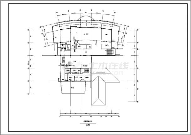 浙江省温州市某某会所空调cad施工方案图纸-图二